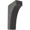 Ekena Millwork 3 1/2"W x 8"D x 12"H Clarksville Wood Vintage Decor Bracket, Black BKTWD04X08X12CVBL - alternate 1